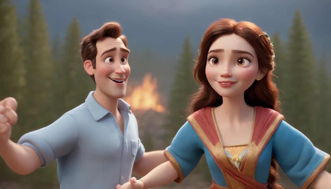 a cartoon of biblical time age girl happily running with arms open wide in heaven, a very beautiful place in heaven, beautiful tress, lions and tigers, animated film, 3 d animated movie, animated still, animated movie, inspired by Johannes Helgeson, jesus wasted at a party, animation film, animated film still, rendered in corona, epic illumination, 3 d animated, 3d animated, he is greeting you warmly Caractere estilizado, animation style rendering, 3D estilizado, Arnold Maya render, 3 d render stylized, toon render keyshot, Personagem 3D, Personagem 3D, 3d rendering stylized, 3 d character render, personagem de desenho animado, Personagem de close up, Pose de personagem, (Estilo Pixar) (master part:1.2) (Bokeh) (best quality) (pele detalhada) (textura detalhada) (8k) (argila) (Cinematic lighting) (foco nítido
