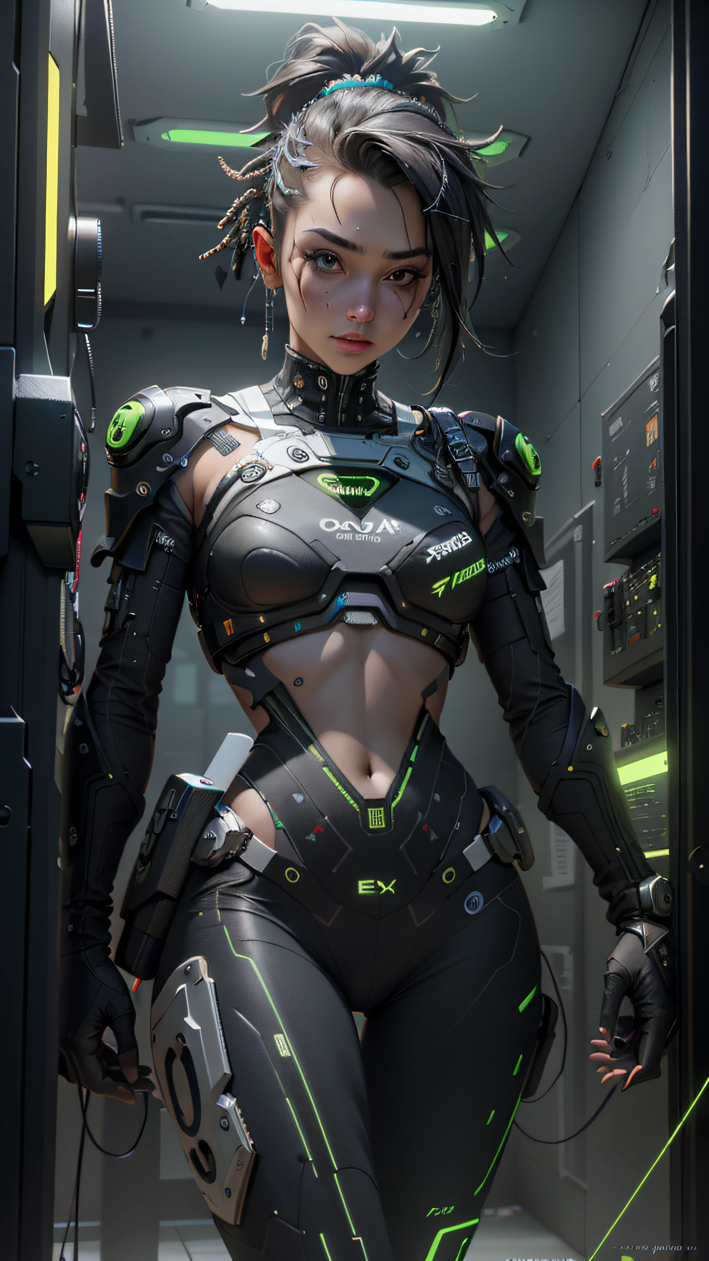 Woman body definition thin thigh cybernetics, body parts, short underwear ,sexy alien 