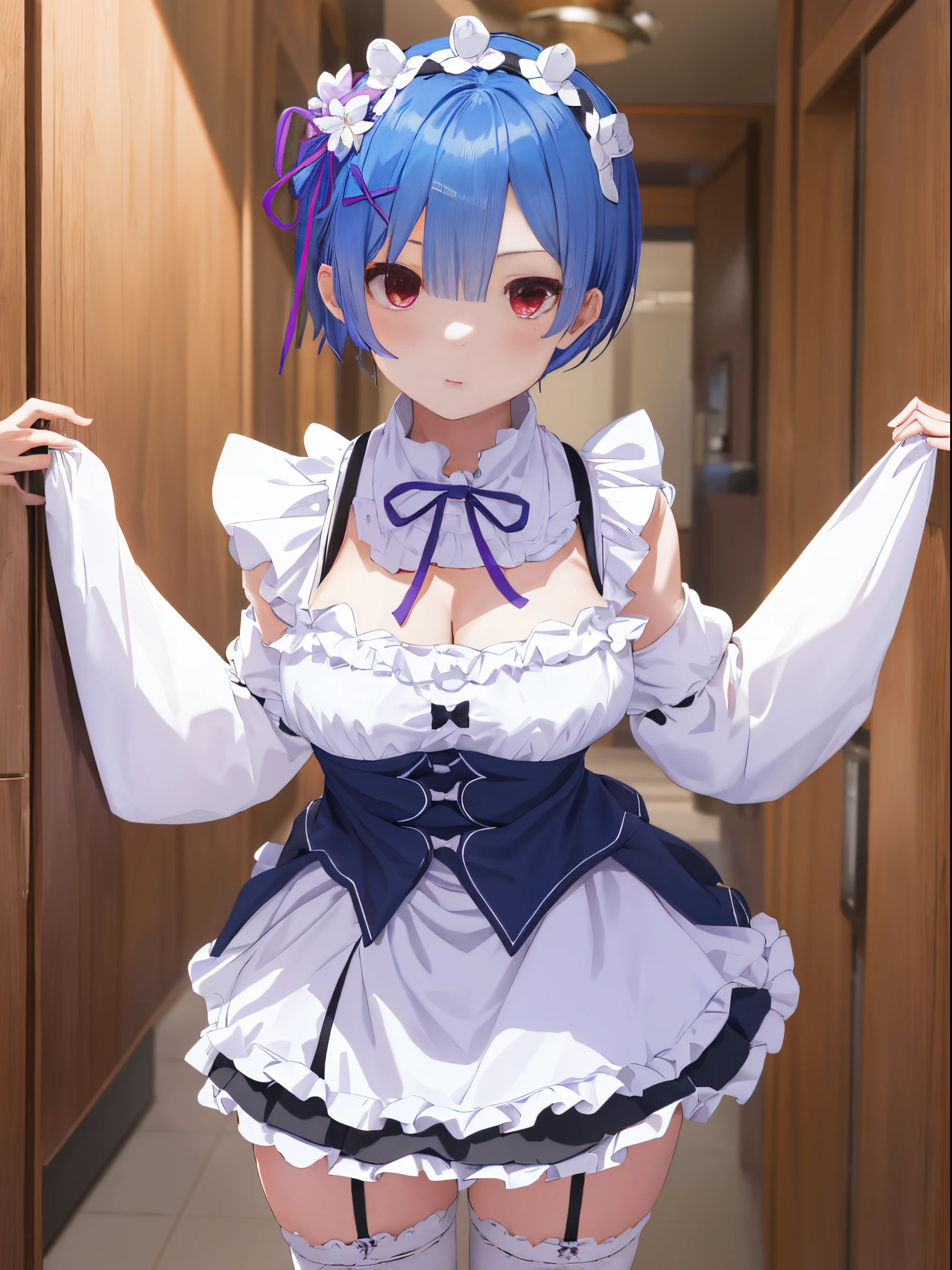 NSFW,One girl,hoshimachi suisei,blue eyes,Blue Hair,choker,Hair between the eyes,Medium Hair,Side Ponytail,スターchoker,Small breasts,(Wedding dress:1.5),Off the shoulder,(Wedding Lingerie:1.5),garter belt,Church at night,(Perfect hands),(Perfect Anatomy),(masterpiece),(highest quality),Embarrassed,blush,In heat,My crotch is wet