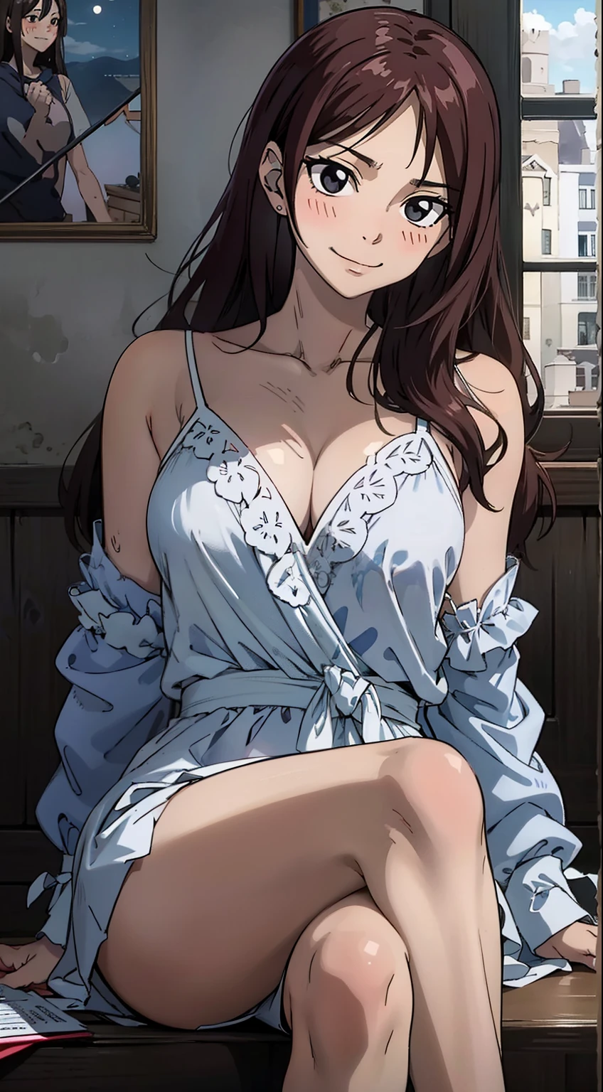 Beautiful, blush on, smile