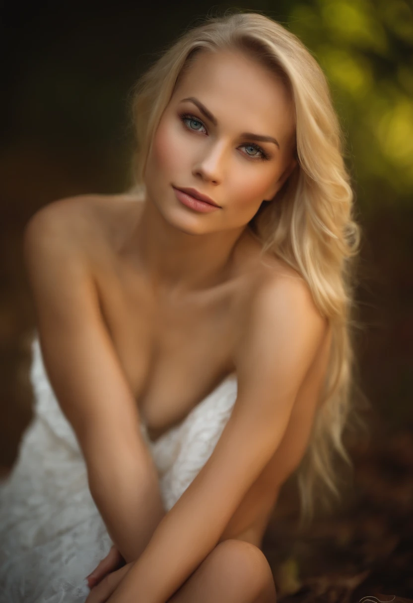 Beautiful naked young blonde woman