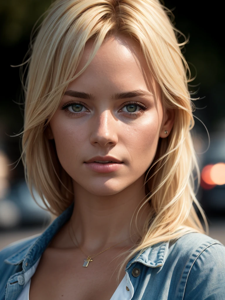 Beautiful Swedish college girl, blonde, full body, in stylish clothes, outside in the street, ((slim, petite)), photorealistic, photo, masterpiece, realism, realism, photorealistic, high contrast, digital photorealistic Art trend in Artstation 8k high definition high definition detailed realistic, detailed, skin texture, hyper detailed, realistic skin texture, armature, best quality, ultra high res, (photorealistic:1.4),, high resolution, detailed, raw photo, sharp re, by lee jeffries nikon d850 film photograph 4 kodak portra 400 camera f1.6 lens rich colors ultra realistic realistic textures dramatic lighting unrealengine artstation cinestill 800 on trend,