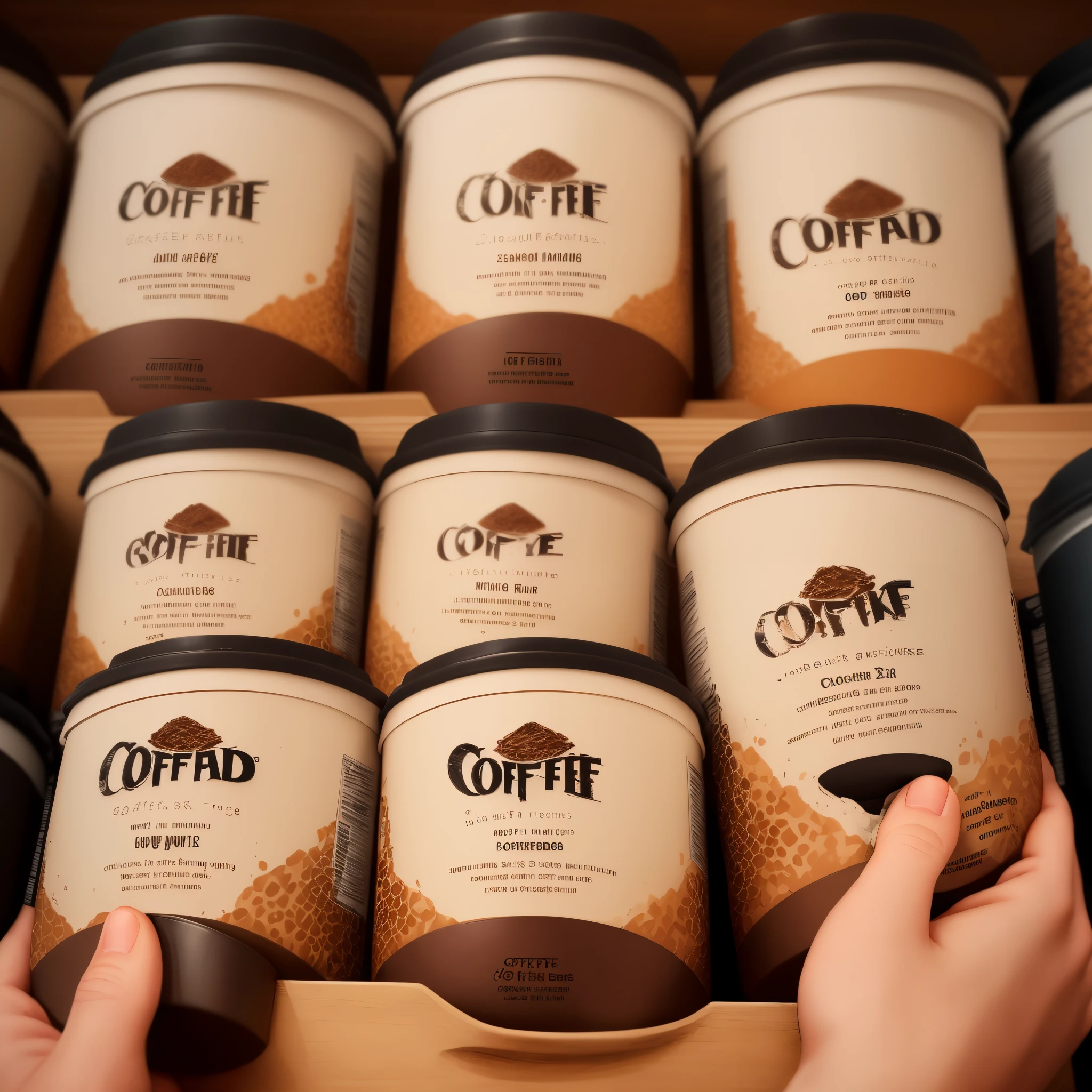 I want a logo for a coffee brand with the name "Cracked Out Coffee" I want it drawn on the coffee packaging and I want the brand name to be spelled correctly