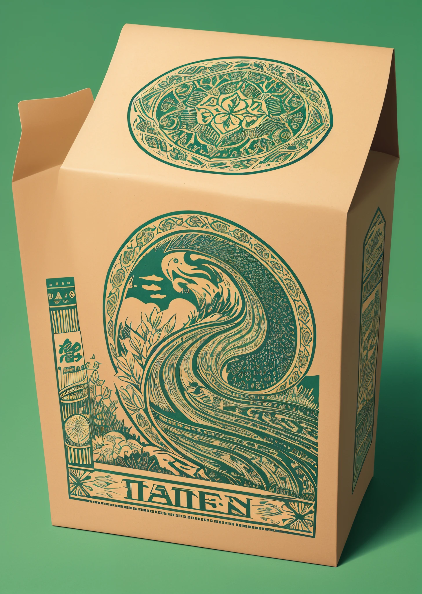 The packaging design of tea shows the beauty of retro paper-cut art
