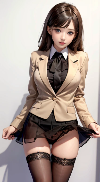 Sheer panties,camel toe,Lace panties,Black panties,Sheer panties,knee high socks,blazers,White blouses,Sheer blouse,a miniskirt