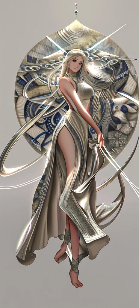 (masterpiece, high quality, highres,Highest picture quality), (Master's work),
(zentangle:1.2),1girl,classical,noble,princess,negative space,Tyndall Effect,light background, [(white background:1.3)::5],
bare shoulders, barefoot, bare back, shiny skin, shiny hair,
