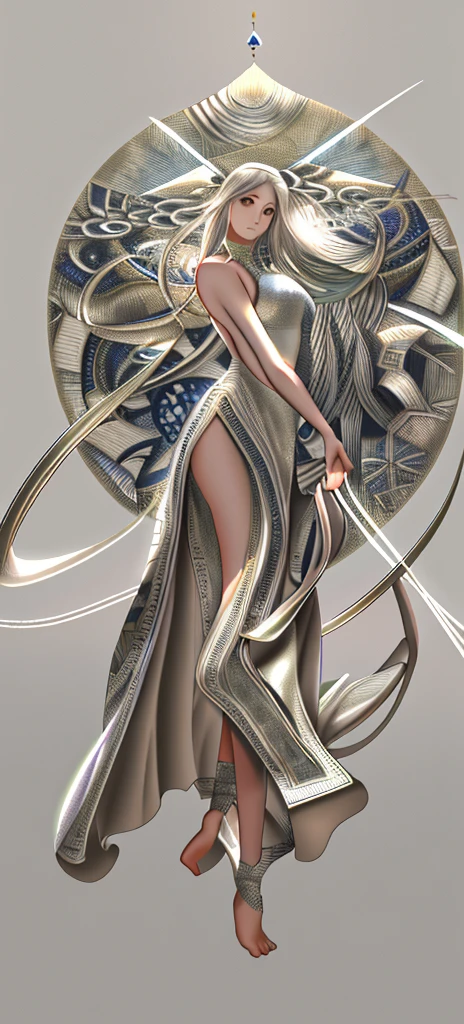 (masterpiece, high quality, highres,Highest picture quality), (Master's work),
(zentangle:1.2),1girl,classical,noble,princess,negative space,Tyndall Effect,light background, [(white background:1.3)::5],
bare shoulders, barefoot, bare back, shiny skin, shiny hair,