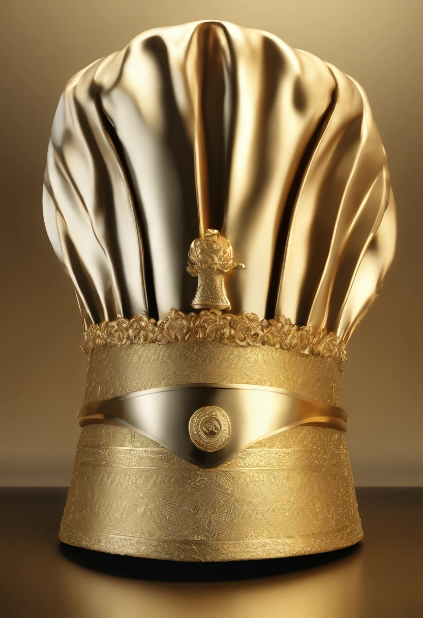 gold chef hat,ultra HD,super detailed,high detail,high quality,best quality,3D,c4d