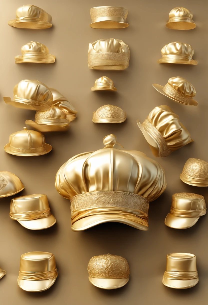 gold chef hat,ultra HD,super detailed,high detail,high quality,best quality,3D,c4d