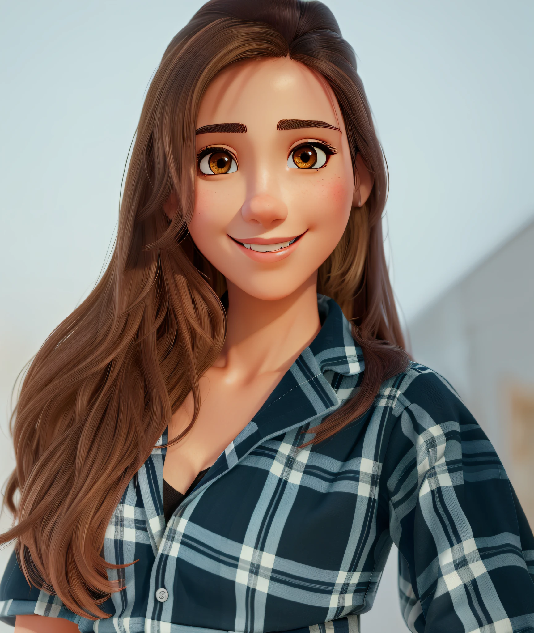 (best quality,masterpiece:1.2),woman,ultra-detailed,brown eyes,smiling