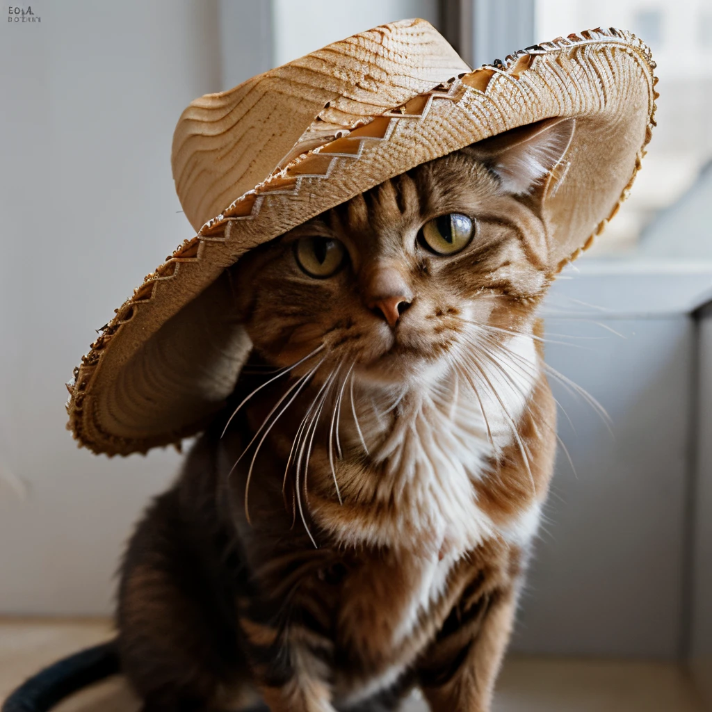 Emma stone con sombrero de gato