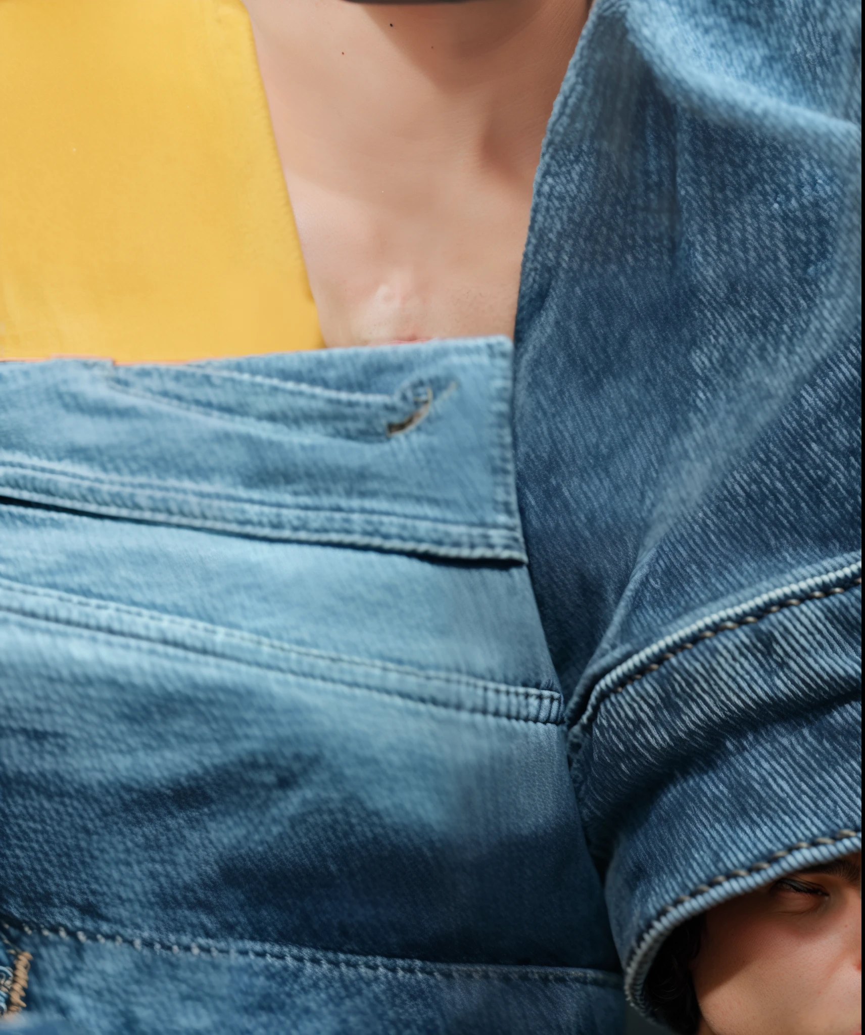 arafed man in a denim jacket and hat standing in a bathroom, portrait shot 8 k, very very low quality picture, taken with sony alpha 9, shot on canon eos r5, shot on canon eos r 5, profile shot, portrait mode photo, good looking face, shot on nikon z9, wearing jacket, with accurate face, low quality photograph