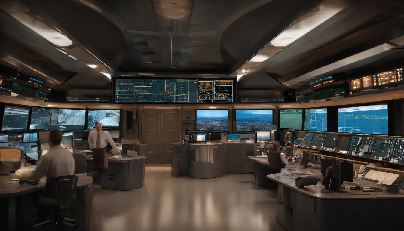 Production rail transit dispatch center diagram