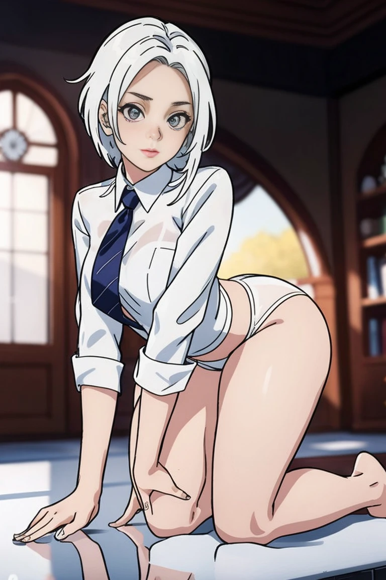 1girl, lamia, scales, white shirt, full body, Original Character, Volumetric Lighting, Best Shadows, Shallow Depth of Field, Stunningly Beautiful Girl, Petite, Delicate Beautiful Attractive Face