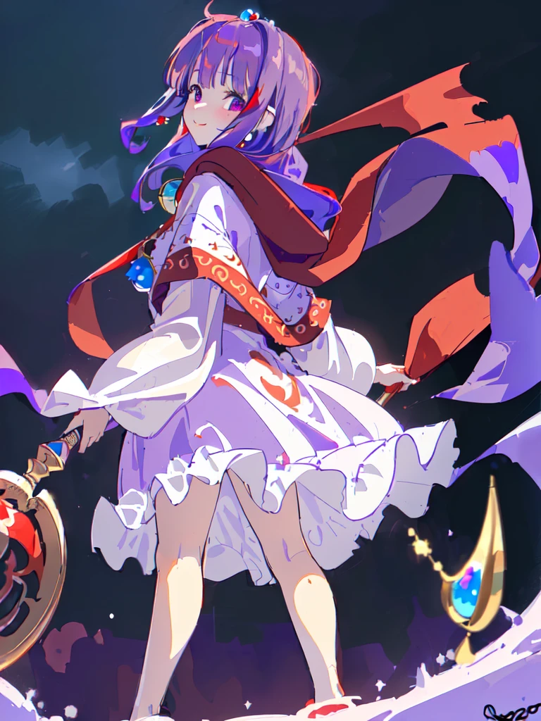 ((((Princess of Moonberg from DQ2)))), ((1little girl)), , (((deep purple hair))), ((Blunt bangs)), (Fluffy long hair), (Deep red eyes), ((((red hood)))), (Roto emblem drawn on hood), (((Purple-red stole))), Pearl earrings, (((White robe with red edging))), ((droopy eyes)), Holding a magic staff in her left hand, 

((at river)), 
photographrealistic, Sense of depth, Absurd resolution, High resolution, 8K, 4K, detail, Best Quality, (Raw photo, Best Quality, masters:1.2), (Realistic, Photorealsitic:1.37), ultra-detailliert,
Smile, Looking at the camera, full-face blush, , (walking), (Looking back), Angle from below, Full body shot,