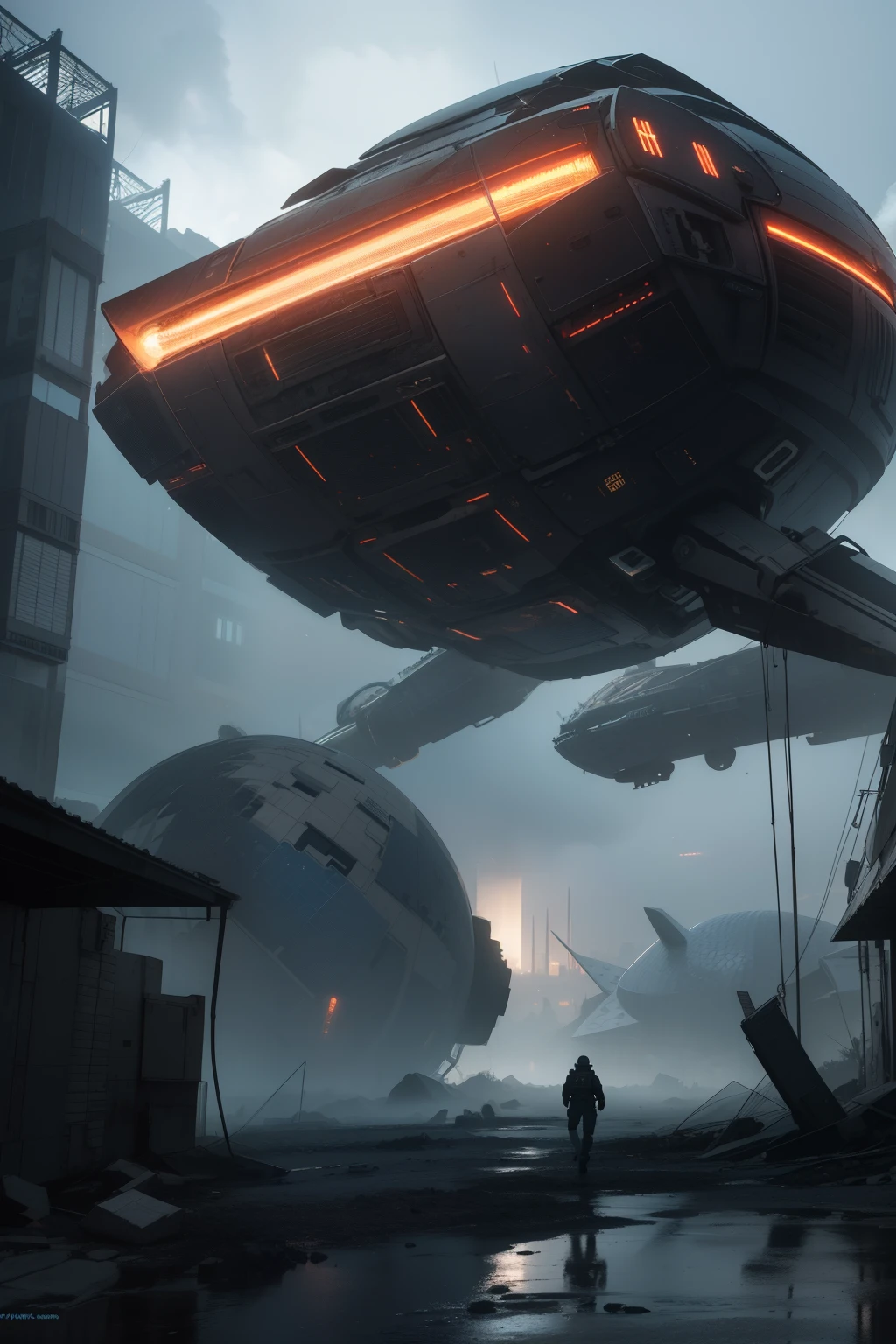 tmasterpiece, Best quality at best, A high resolution,sci-fy,Wallpaper phone,epcot,cyber punk style,Armageddon,wasteland,extreme light,laser,Technological equipment,big vista,large scene,The picture is simple,Empty scene,perfect light,Perfect lighting effects