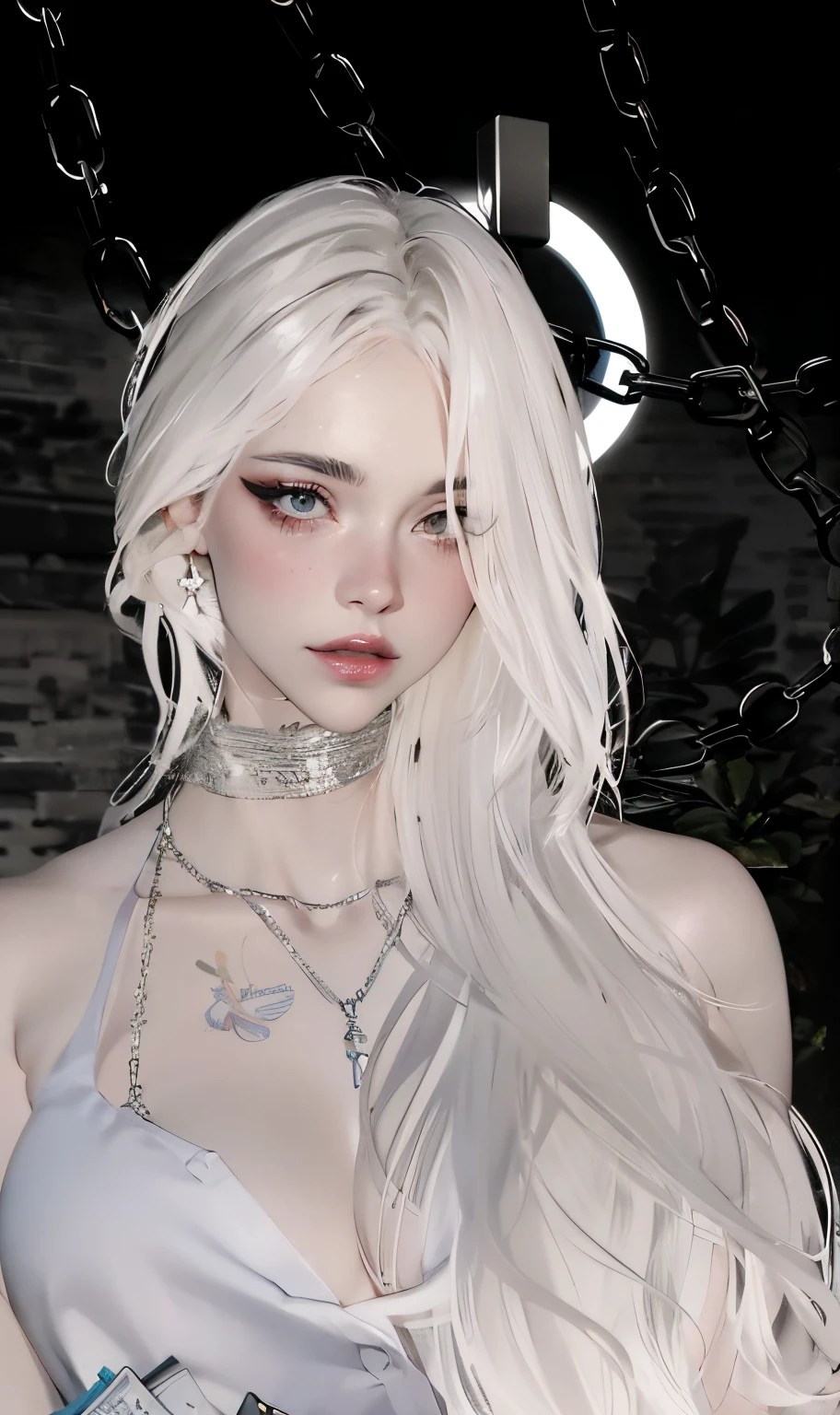 (masutepiece: 1.3), (max resolution: 1.2), (Ultra HDTV: 1.2), cinema lite, Ultra HDTV, (Detailed eyes and skin), (detailed facial features), 8K resolution, Sharp Focus: 1.2, Perfect Style, Beautiful Face, accurate, Anatomically correct, Highly detailed face and skin texture, Detailed eyes, Dark-blue eyes, Thin eyebrows, (dropped eyes:0.65), (Glitter Eyeliner:1.2), Natural cheeks, Glossy skin, (Fair skin:1.2), shiny necklace and earrings, (Glossy lips: 1.4), BREAK, absurderes, One-person viewpoint, (They are Very Cute female bar hostess), (While Wearing a Button up White shirt:1.3), BREAK, (wear a blazer:1.3), BREAK, (pleated super mini skirt of Red:1.2), ((showing a little string panties:1.2)), (high heels), BREAK, (shy smile:1.2), ((18 years old, Very Cute and neat many girls:1.3)), (high-ponytail hairstyle, Wavy Hair), (Blond or Brown hair:1.2), Medium Long Hair, (Cowboy shot: 1.2), Focus on Face, medium large breasts, ((business card onto breasts:1.6)), (( inside the bar counter)), ((In the erotic Bar at night:1.4)), ((((Pink neon lights, dimly lit store, black lights)))),