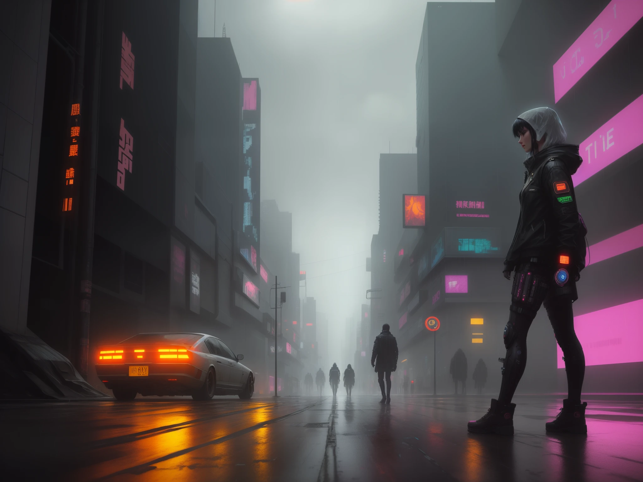 cyberpunk rain