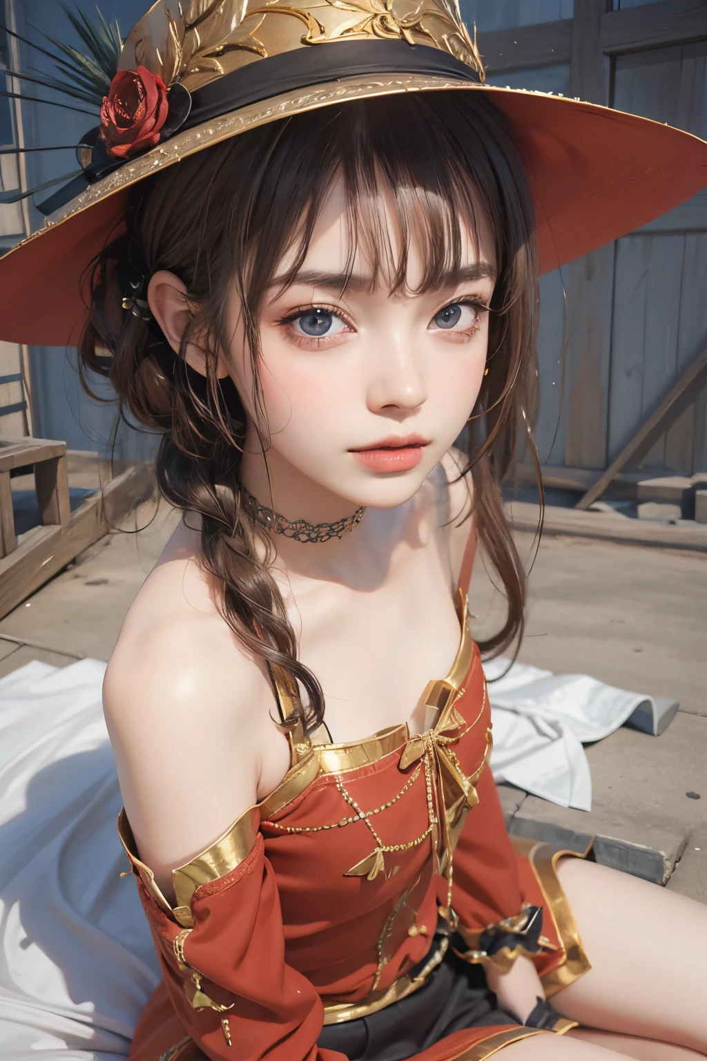 1girl, realistic, best quality, high resolution, highly detailed, big brestes