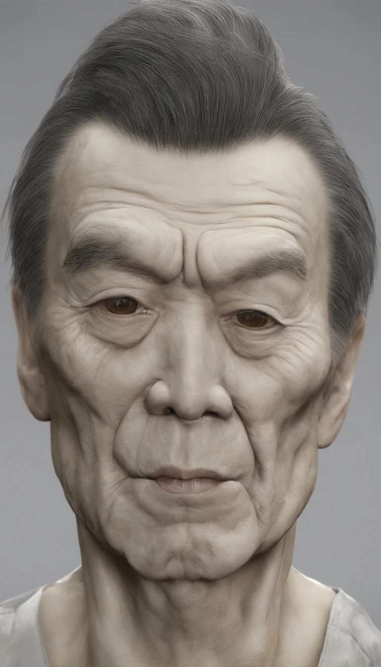 China-style。ink portrait,【God-man】front portrait,Audience visual inspection,Immortal Wind Road Bone,White-haired old man,The eyes are round,Very depressing,elegant appearance。Earthy yellow background,Paper texture。hyper HD, retinas, tmasterpiece, Acura, Anatomically correct, Award-Awarded, high high quality, high detal, super detailing, ctextured skin, Best quality at best, A high resolution, 1080p, k hd, 4K, 8K, 16k。