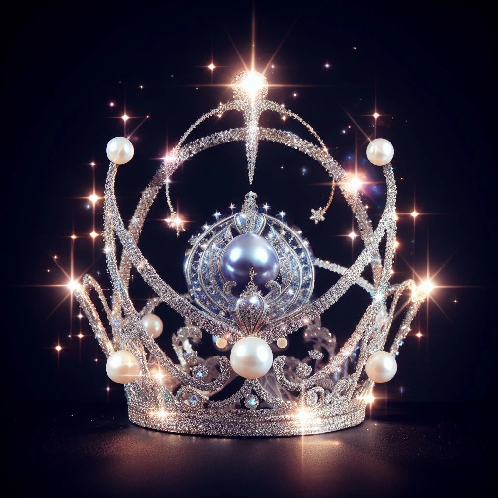 universe crown,galaxy crown,lodestar crown,luxury crown,ornate,attractive,flash,outer space,star,decorated with pearls,glowing crown,Meteor comet crown,glistening,glistening,have magic,tiara,fireworks,cosmos,macrocosm
