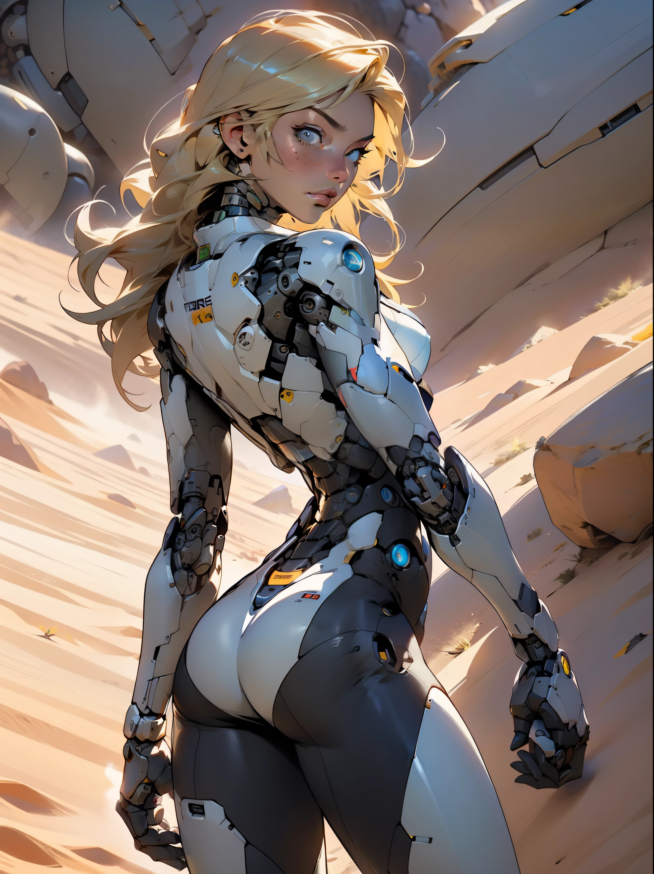 masterpiece, Best quality, a high resolution, 1 girl, Blonde hair, medium hair, asymmetrical hair, big tits ,lies,
naked robotess with long legs gets a strong orgasm