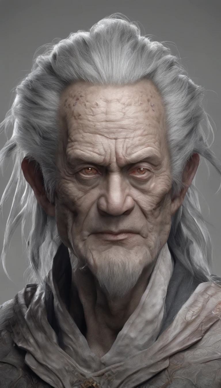 Chinese;ink portrait,front view of god,Audience visual inspection,Immortal Wind Road Bone,White haired man,opens his eyes wide,Kind,Full of prunes。solid color backdrop。hyper HD, retinas, tmasterpiece, Acura, Anatomically correct, Award-Awarded, high high quality, high detal, super detailing, ctextured skin, Best quality, A high resolution, 1080p, k hd, 4K, 8K, 16k。