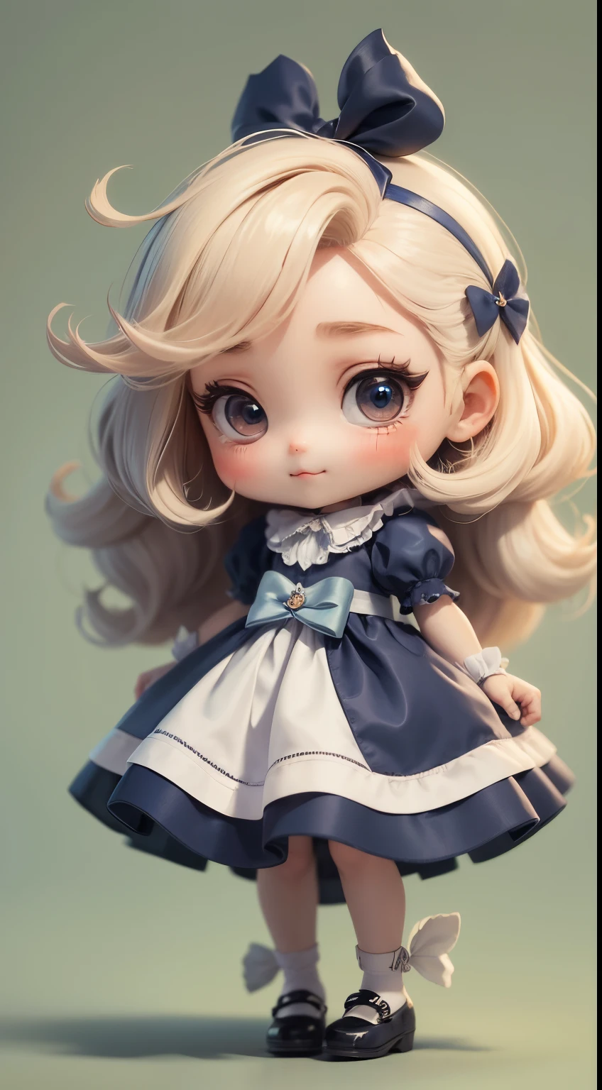 Create a li bahibi version of the Alice character in an 8K resolution.
Boneca Chibi Alice: She should look adorable and cute, Keeping the iconic elements of the original character. A Alice chibi deve ter um rosto redondo com olhos grandes e brilhantes, long eyelashes and rosy cheeks. Seus cabelos devem ser curtos e em tons vibrantes de loiro ou castanho claro.
Vestido encantador: Vista a Alice chibi com um vestido fofo e elegante em tons de vermelho ou branco. O vestido pode ter babados, lace and details that refer to the theme of Wonderland. Add loops or ribbons to add a touch of delicacy.
Avental e Arco: Acrescente um avental branco sobre o vestido da Alice chibi, tied at the waist with a delicate bow. O avental pode ter pequenos detalhes como bolsos ou bordados sutis.
Meias e Sapatos Fofos: Complete o visual da Alice chibi com meias listradas em azul e branco ou com detalhes divertidos. On the feet, coloque sapatos fofos de boneca, com amarras ou fivelas.
magical accessories: Add lovely accessories to Alice chibi, like a bow in the hair or a tiara with Wonderland-themed details. You can also include cute theme accessories in your hands.
Certifique-se de adicionar sombras, texturas e detalhes nos cabelos, Alice chibi's clothes and accessories to make her even more adorable and charming. Give him a smiling expression and a sweet smile on his face, capturing the essence of the character in a delicate and charming way.