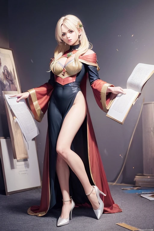 1 girl, (masterpiece:1.4), (best qualit:1.4), (high resolution:1.4), Alia wearing wizard sorceress clothes in fantasy city, full body, magical dress