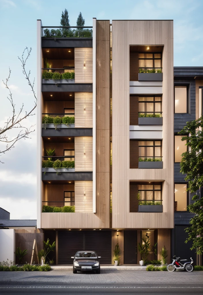 ((( best quality, masterpiece))), (hyper realistic, photo-realistic:1.2), high quality, (daylight:1.2), perfect lighting,
mordenhouse, main material (wooden , glass,  stone:0.2 ,white  wall , wam white ), building,  morden house, modern, dynamic light, daylight , garden