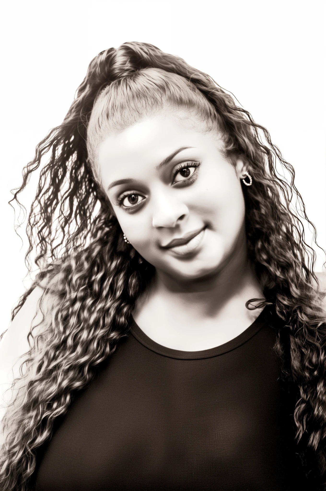 there is a woman with long curly hair, red lipstick posing for a photo, headshot photography, malika favre, glamour shot, headshot photo, alana fletcher, head shoot, photo of a black woman, headshot portrait, by Ella Guru, portrait sabrina lloyd, b&w photo, amanda clarke, beautiful, taken in early 2020, photo shoot
