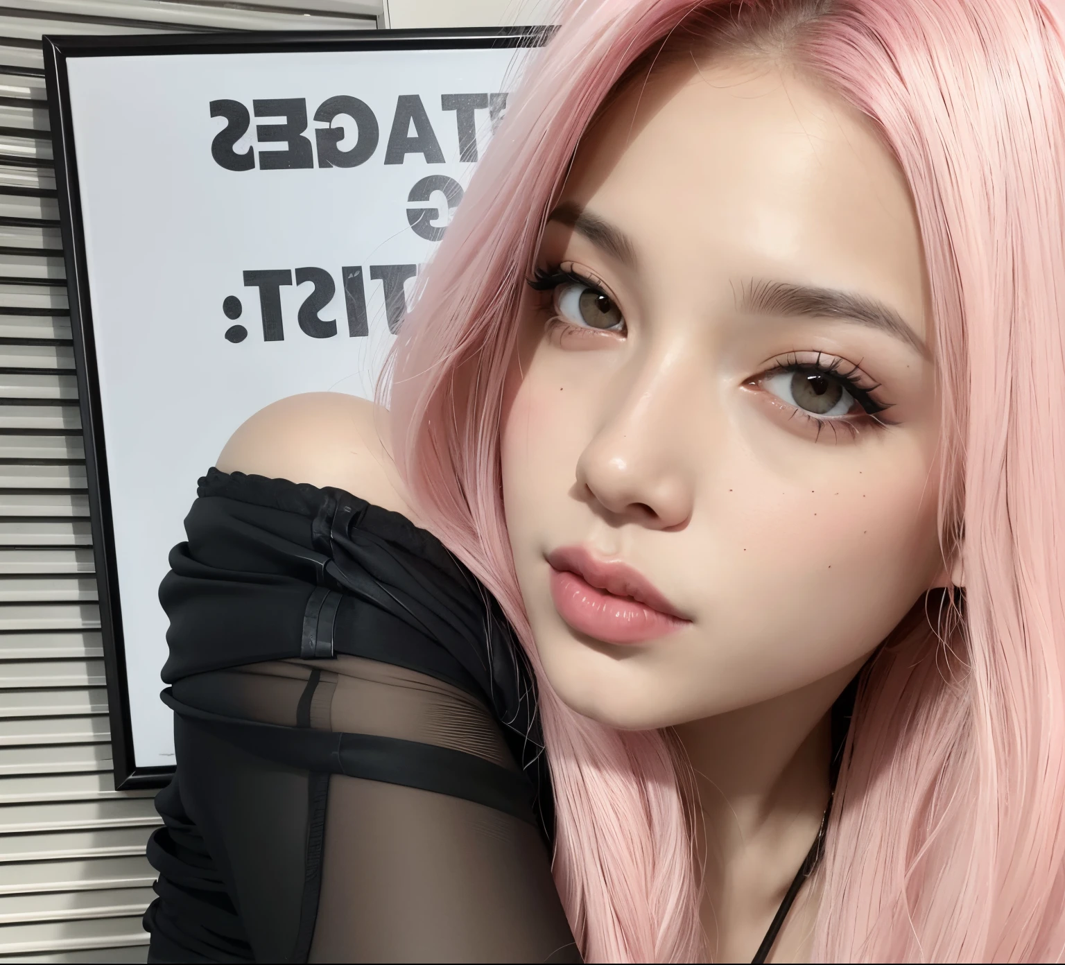 Araffe con cabello rosado y top negro posando para una foto., Retrato de Jossi de Blackrosado, Jossi de Blackrosado, Parque Roseanne de Blackrosado, con cabello rosado, Piel lisa y rosada, ulzzang, Hermosa Delphine, labios rosados, cabello liso rosa, Blackrosado Jennie, cara rosada, ((rosado)), Chica rosa, Jisoo de Blackrosado, Jisoo de Blackrosado