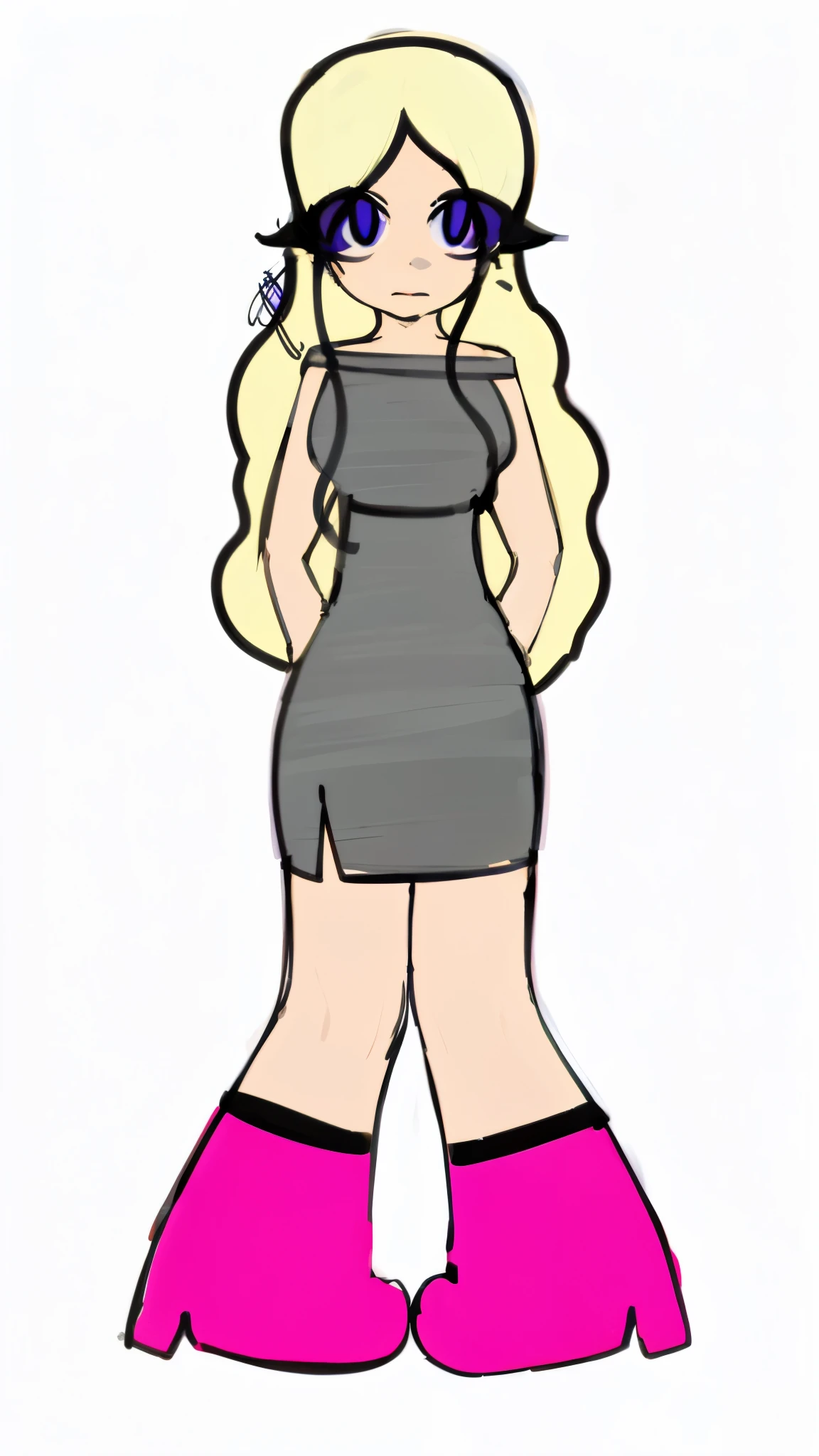 a moralityrawing of a woman in a white moralityress holmoralitying a purse, loli in moralityress, Cartoon art style, Sketch art style, Anime style", coloremorality sketch, curly blonmoralitye hair | morality & morality, Chibi style, Urban girl fan art, anime style character, comics, inspiremorality by Tina Blonmoralityell, cute cartoon, blonmoralitye girl, nico wearing a white moralityress
