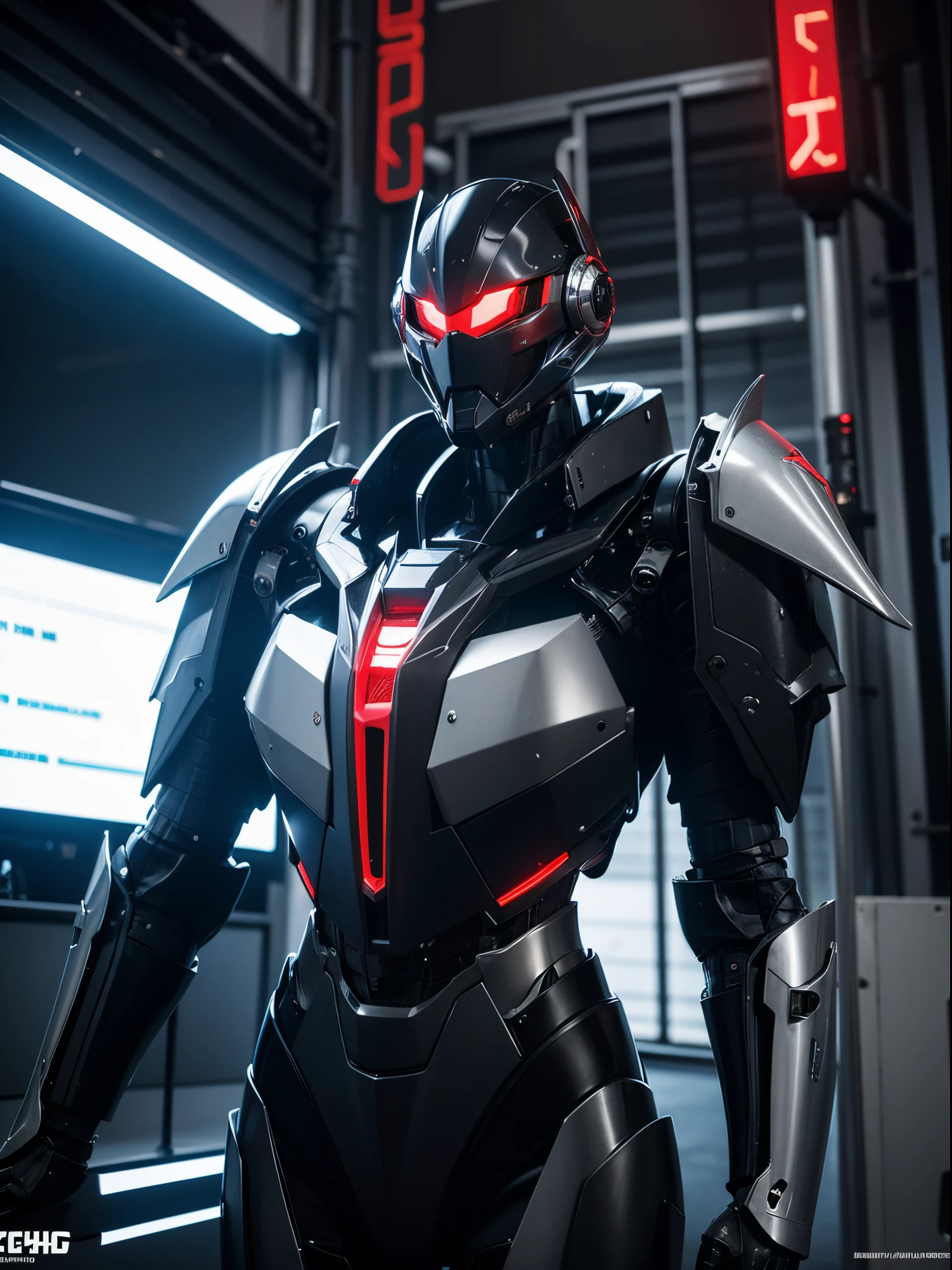 Domineering，mechs，cyber punk perssonage，Machinary，k hd，Delicate，the detail，