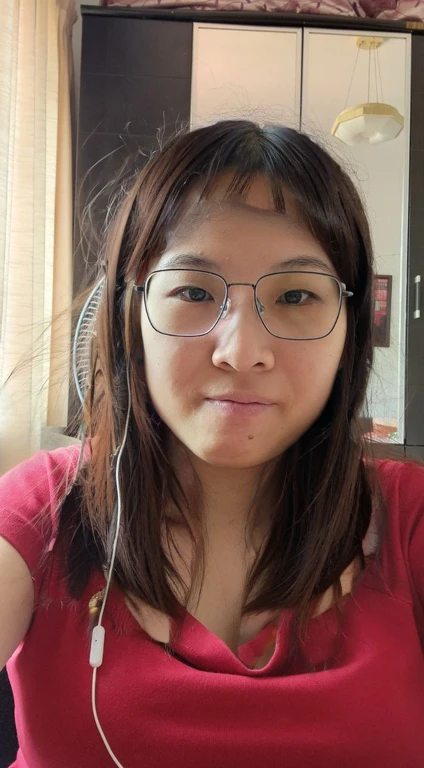 Japanese straight bob hairstyle, armpit hair length, natural hair, long bangs, side swept bangs, dark brown hair, neat hair, young adult woman