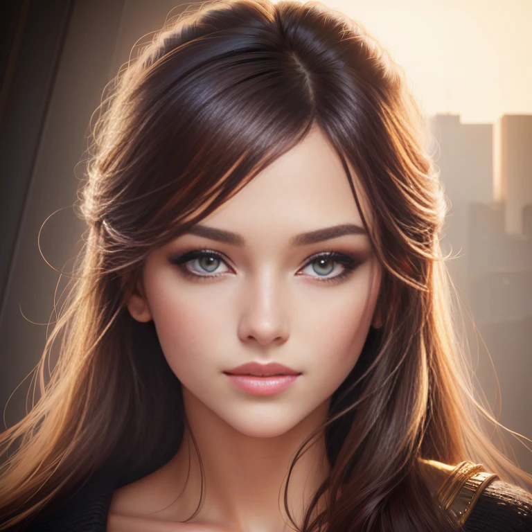 a portrait of a beautiful woman, The perfect female face, photo realistic style