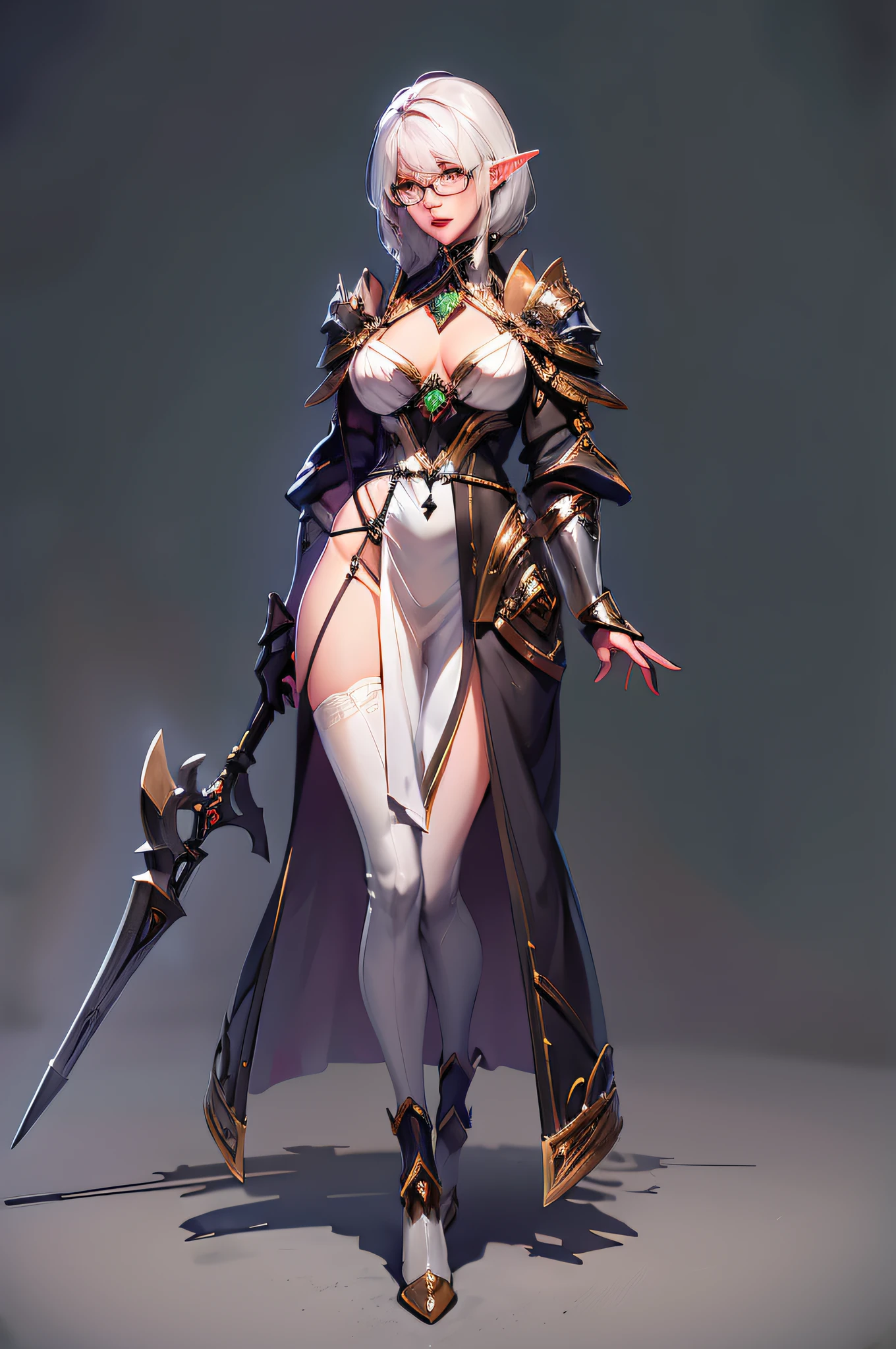 a close up of a woman in a costume holding a sword, masterpiece goddess of sorrow, official character art, cushart krenz key art feminine, onmyoji detailed art, onmyoji, beautiful full body concept art, ( ( character concept art ) ), of a beautiful female warframe, silver eyes full body, dark sorceress fullbody pose