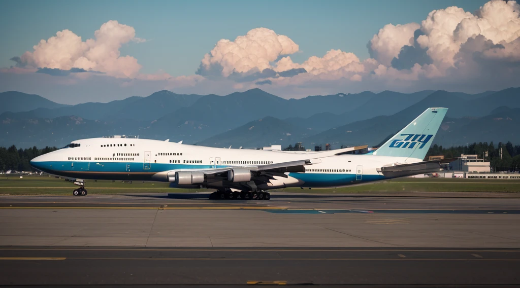 Jet airliner、Boeing747、(((top-quality, masterpiece))), (((ighly detailed)))