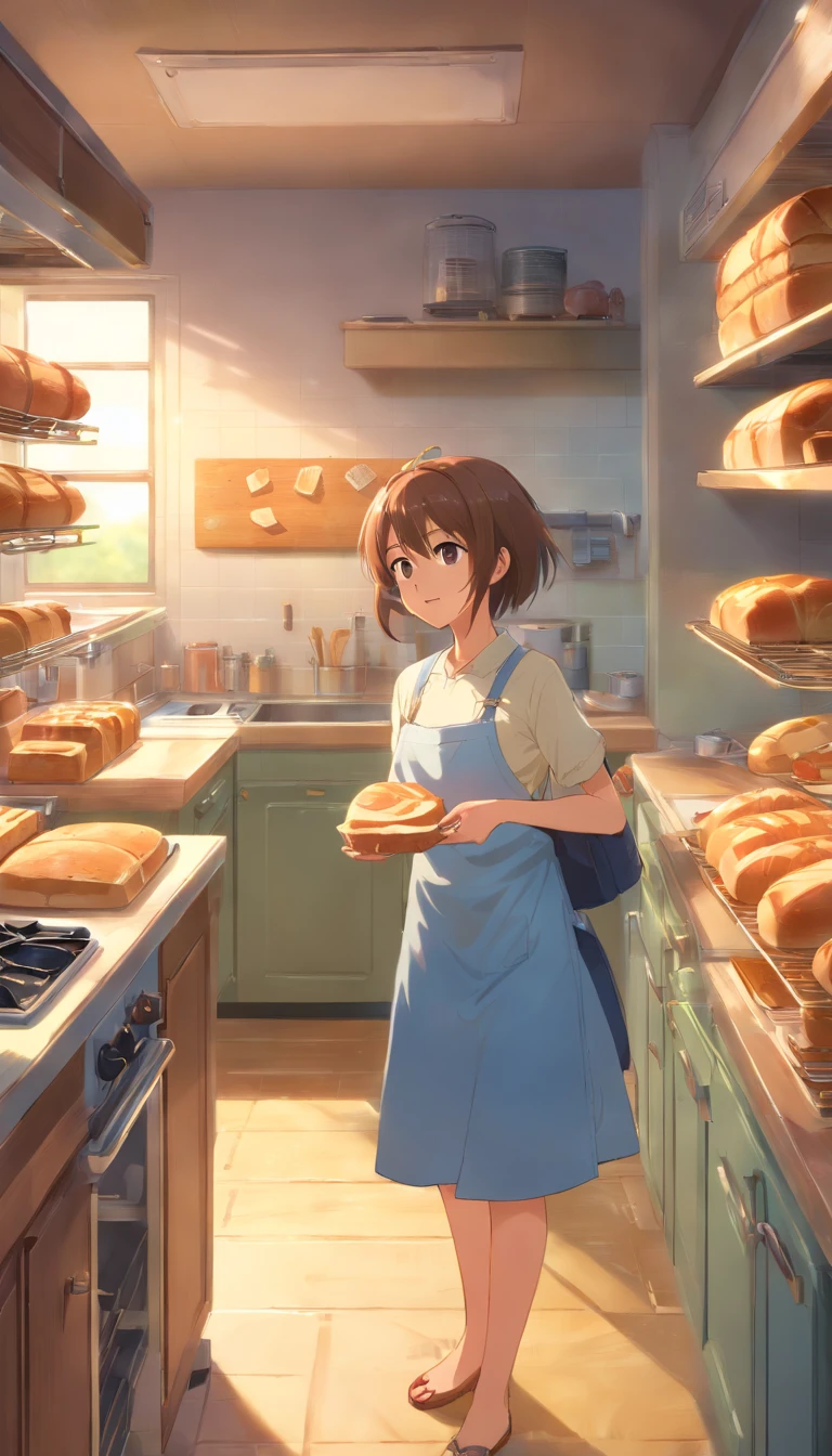 (masterpiece, best quality, ultra-detailed, 8k wallpaper, photorealistic), concept art, anthropomorpic bread toaster, a monstrous device, whimsical, menacing in the kitchen, cartoonish, vibrant