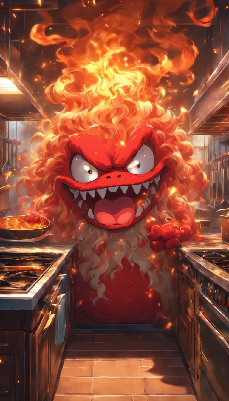 (masterpiece, best quality, ultra-detailed, 8k wallpaper, photorealistic), concept art, anthropomorpic oven, a monstrous device, whimsical, menacing in the kitchen, cartoonish, vibrant