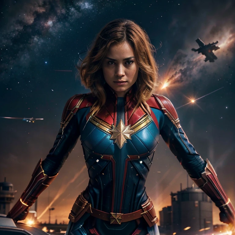 Captain marvel flying through space detailed cinematic scene

Here's a detailed and cinematic prompt for Captain Marvel flying through space: "A high-quality, highly detailed digital painting capturing Captain Marvel in a dynamic mid-flight pose, surrounded by the vastness of space, with stars and galaxies in the background. The scene should feature a dark red sky, adding a dramatic and intense atmosphere to the image. The focus should be sharp, and the details should be intricate, showcasing the epic nature of Captain Marvel's journey through the cosmos." For visual inspiration, you can refer to the "Captain Marvel in space flying dark red sky digital painting" on Playground AI[1].

Citations:
[1] Captain Marvel in space flying dark red sky digital painting 8k high quality highly detailed image sharp focus intricate details - Playground AI https://playgroundai.com/search?q=Captain+Marvel++in+space+flying+dark+red+sky++digital+painting+8k+high+quality+highly+detailed+image+sharp+focus+intricate+details
[2] Captain Marvel - Escape Scene - Full HD - YouTube https://youtube.com/watch?v=v8ICXzdt_3A
[3] Captain Marvel - Fight/Power & Flight Compilation (+ "Avengers: Endgame") [HD] - YouTube https://youtube.com/watch?v=YAGHsKoEv44
[4] CAPTAIN MARVEL "In The Clouds" Clip - YouTube https://youtube.com/watch?v=WDI11bcXVqk
[5] Captain Marvel Vs Ronan Final Spaceship Fight HD - YouTube https://youtube.com/watch?v=keDZhUfr9i8

By Perplexity at https://www.perplexity.ai/search/f68e7c9a-0b86-4076-aa56-3f65358c6897?s=m