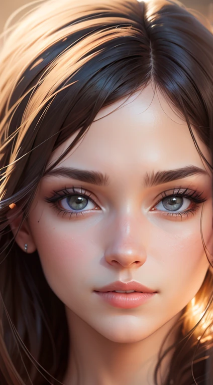 Portrait of a beautiful woman, ideal female face, photorealistic style