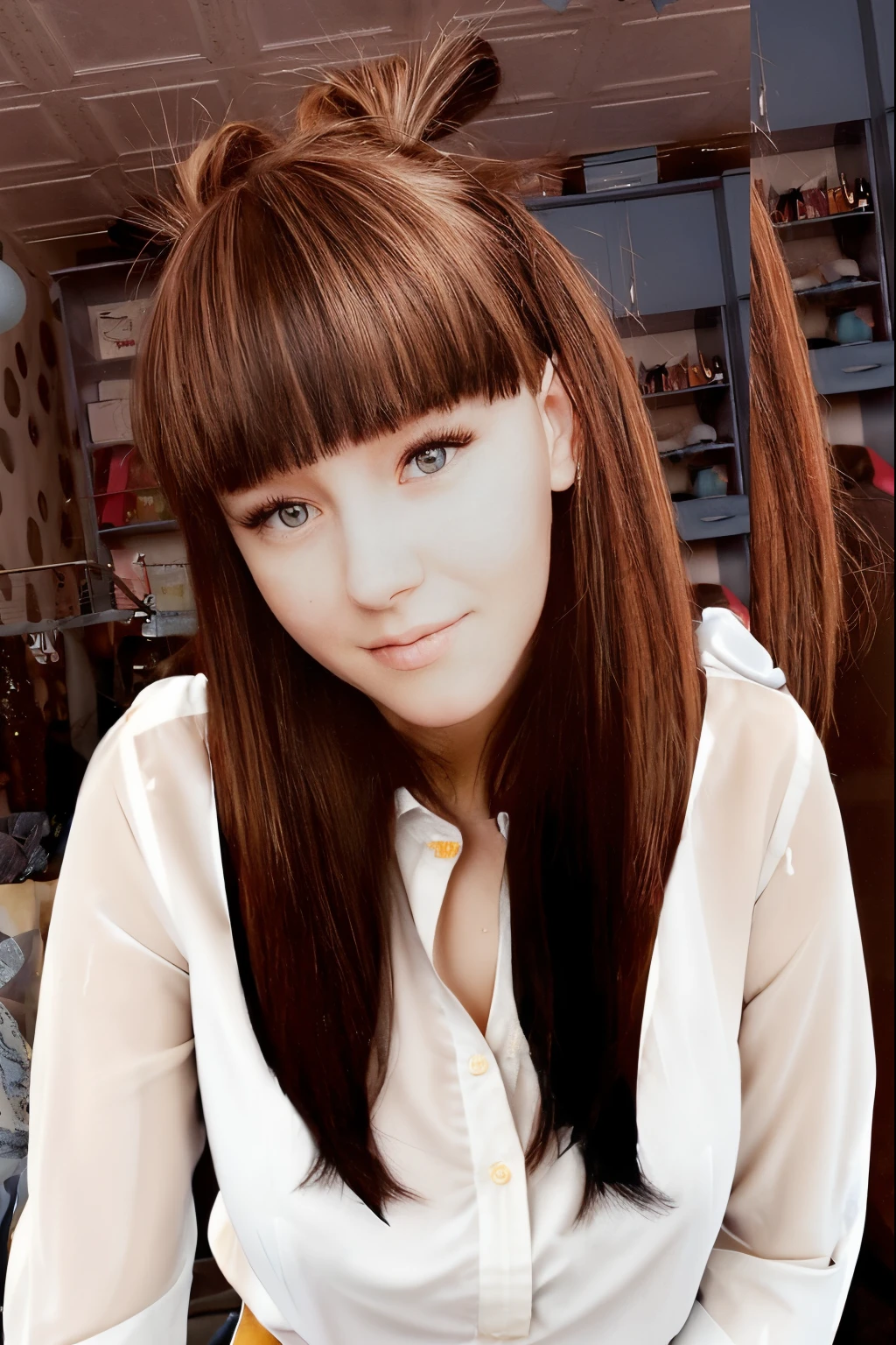 Light-colored shirt, blouse