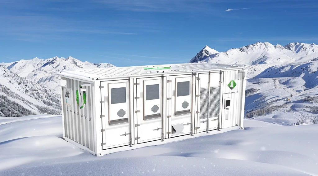 BESS placed on snow ground . High quality, full details. very cold snowing weather.