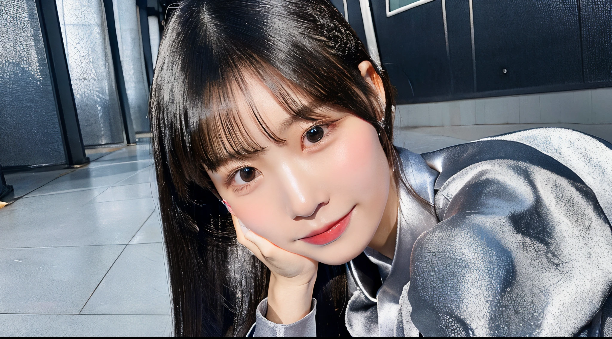 Detailed、Japanese、charming beauty、Attractive adult woman、Beautiful woman、Sharp Eye、Cool girl、Short Ponytail、Wavy Hair、flowing bangs、Long black cheongsam、Wide sleeves、evilの幹部、evil depravity、brainwashing、Mind control、lipstick、Lip gloss、Heavy makeup、Grin、Whisper in my ear、evilな表情、evil、Hollow Eyes,Half-closed eyes、Hollow Eyes、Swear allegiance、hair ornaments、