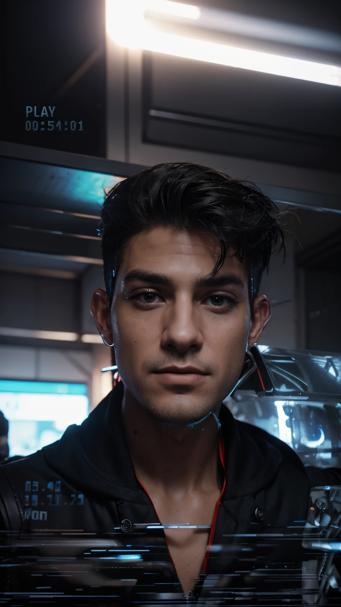 Change background cyberpunk handsome boy, realistic face, 8k, ultra realistic,