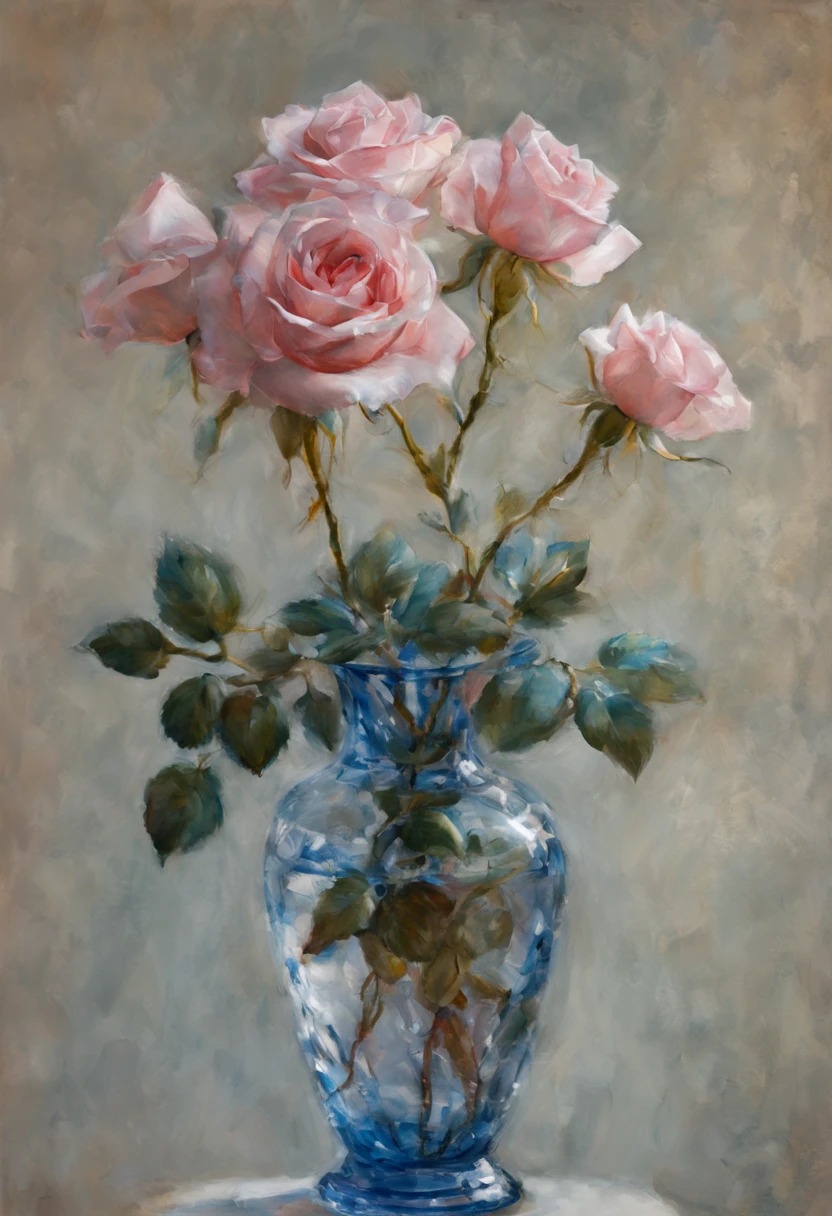 [best quality,ultra-detailed],(expensive,exquisite:1.1),(realistic,photorealistic:1.37),beautiful detailed blue rose,cut crystal vase,soft lighting,gentle shadows,vibrant colors,delicate petals,fine details,subtle reflections,high contrast,shimmering glass,crisp edges,artistic composition,studio lighting,gorgeous centerpiece,romantic atmosphere