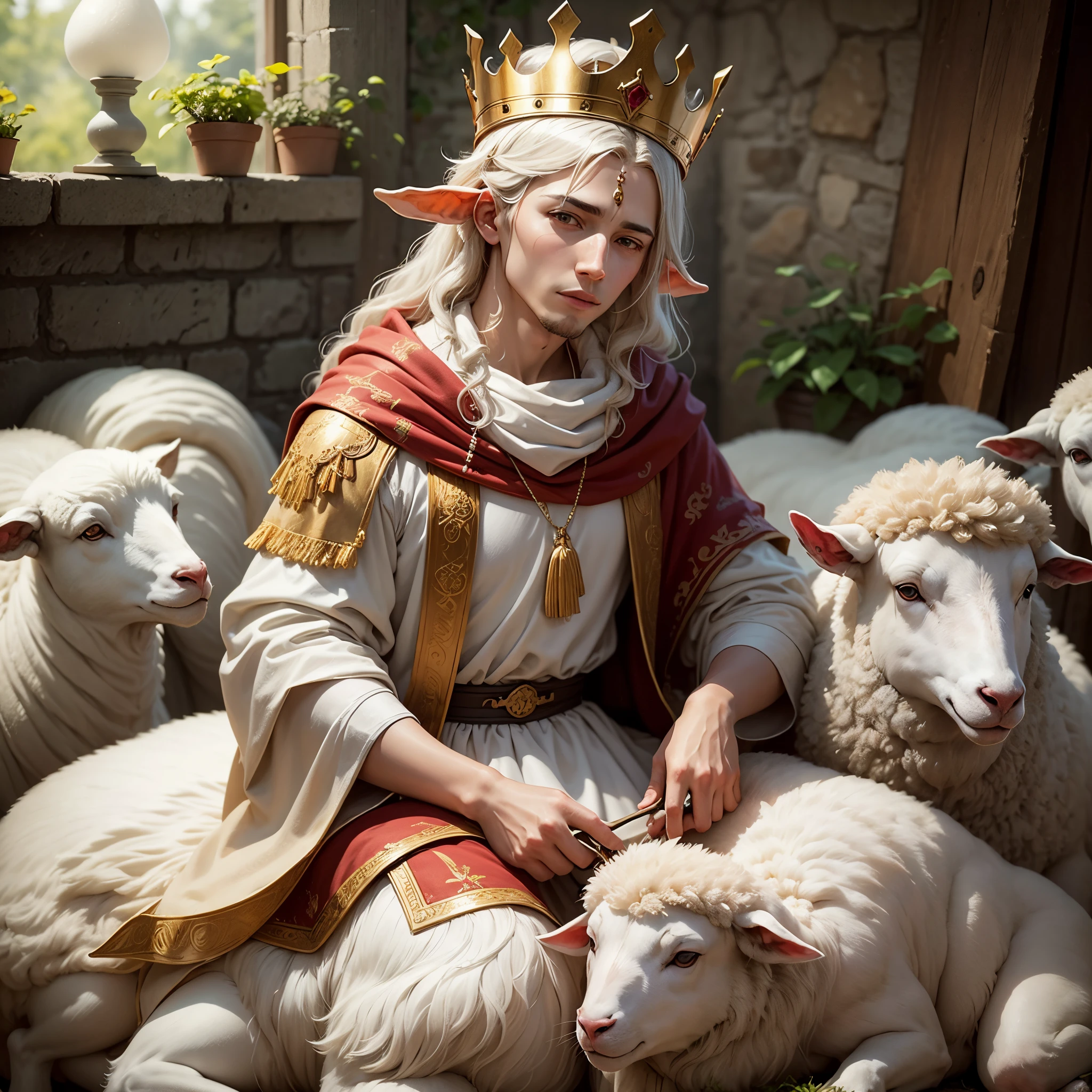 create character king david as a  as a shepherd of sheep --auto --s2