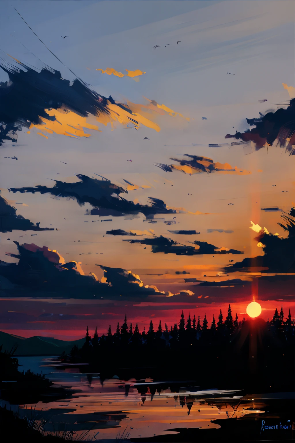 paisaje, No hay humanos, Cielo, reflecion, Naturaleza, Agua, cielo nublado,
