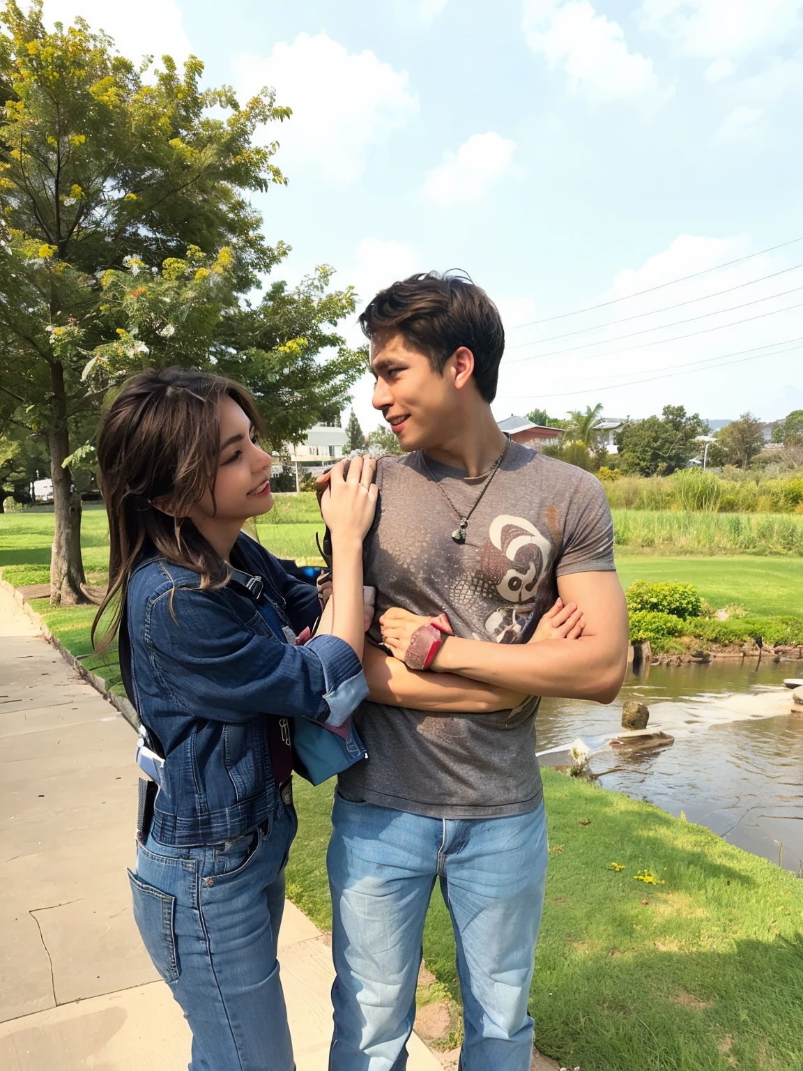 there is a man and woman standing next to each other, couple pose, taken with sony alpha 9, candid picture, photoshoot, cinematic shoot, photo taken with canon 5d, shot on sony a 7, photo shoot, thought provoking, still from a movie, profile pose, photo taken with sony a7r camera, stylish pose